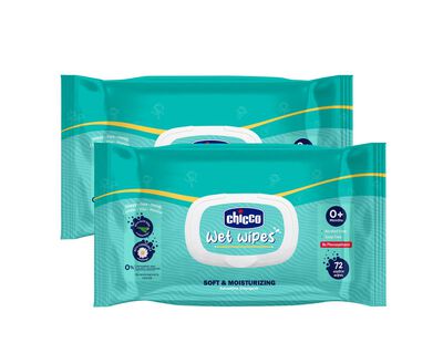 Wet Wipes 144 Pcs - Fliptop (Pack of 2)